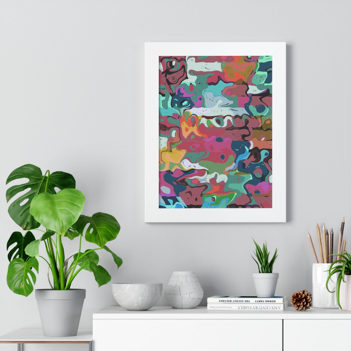 Colorful Abstract Marble - Framed Poster