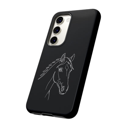 Horse Portrait Sketch - Tough Phone Case