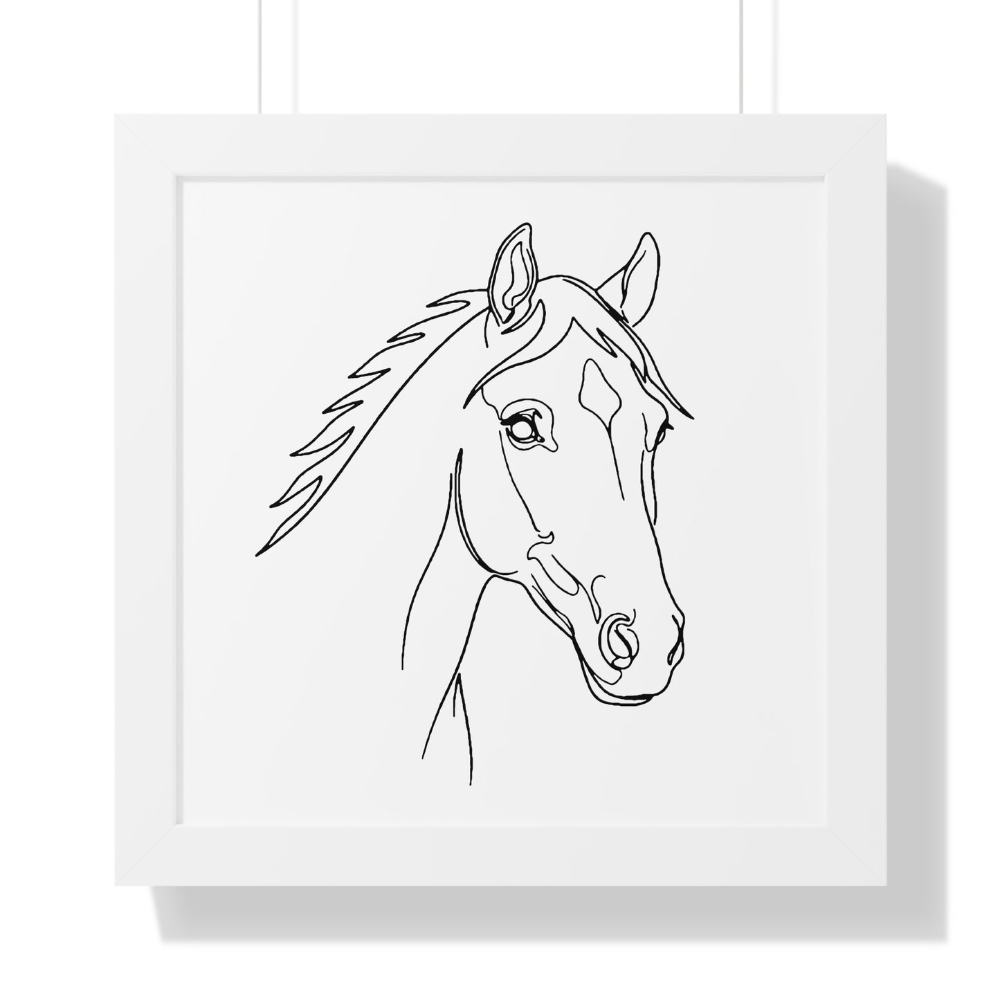 Horse Portrait Sketch - Framed Poster