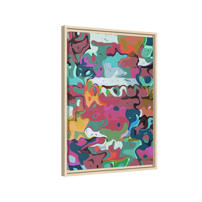 Colorful Abstract Marble - Framed Canvas