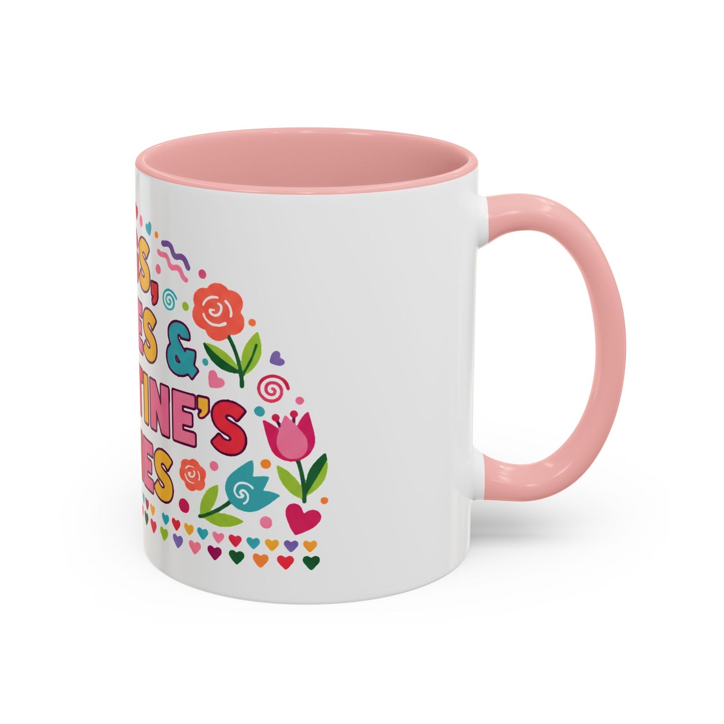 Hugs, Kisses & Valentine’s Wishes - Color Accent Mug