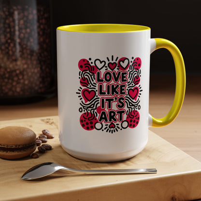 Love Like It’s Art - Color Accent Mug