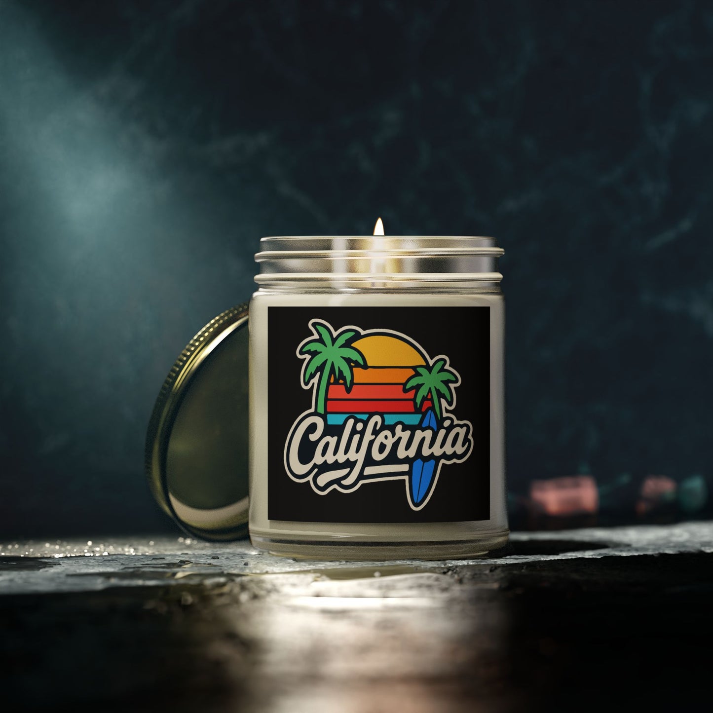 California Scented Candle, Tropical Home Decor, Relaxation Gift, Aromatherapy Candle, Beach Vibes, Cozy Living, Gift for Her