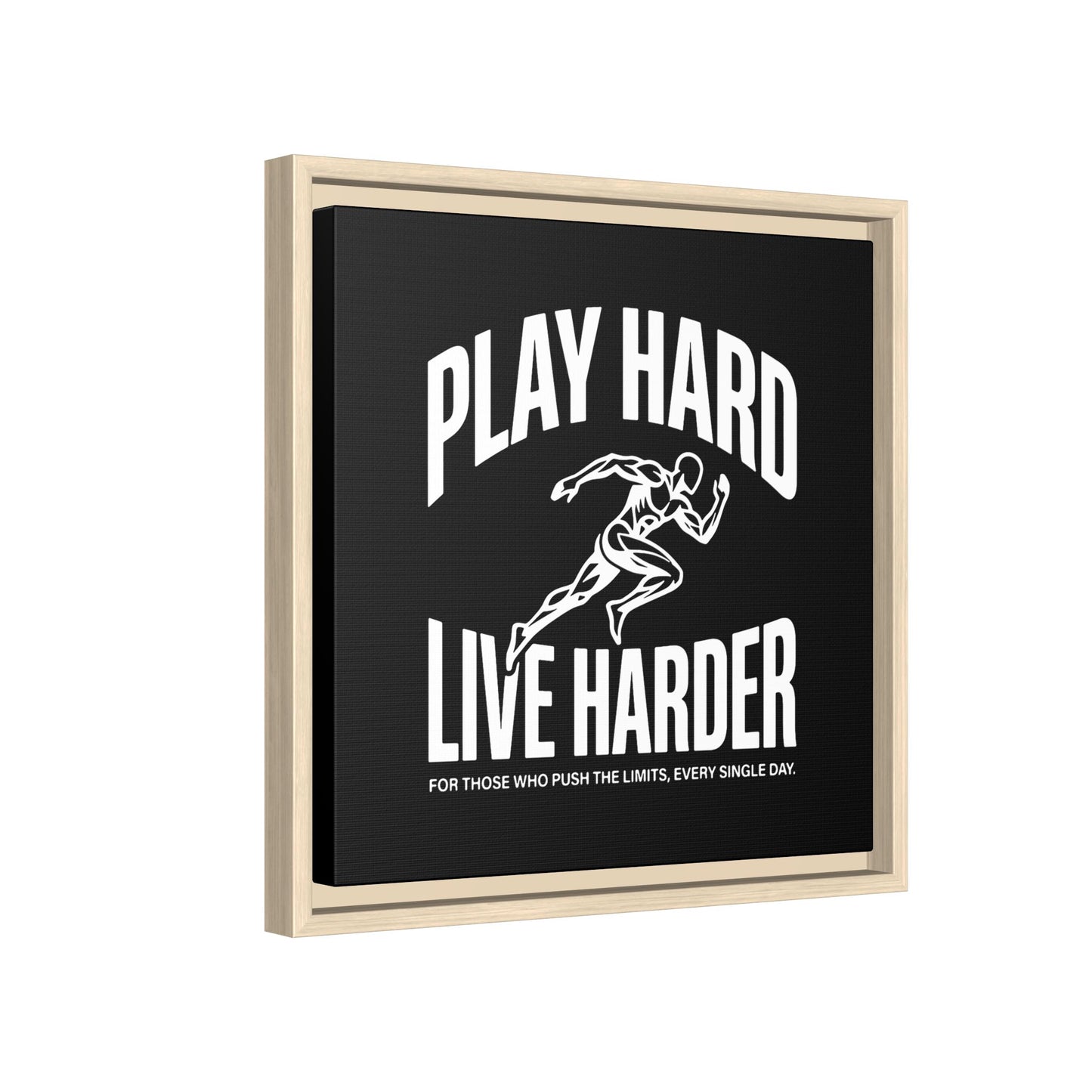 Play Hard / Live Harder - Framed Canvas