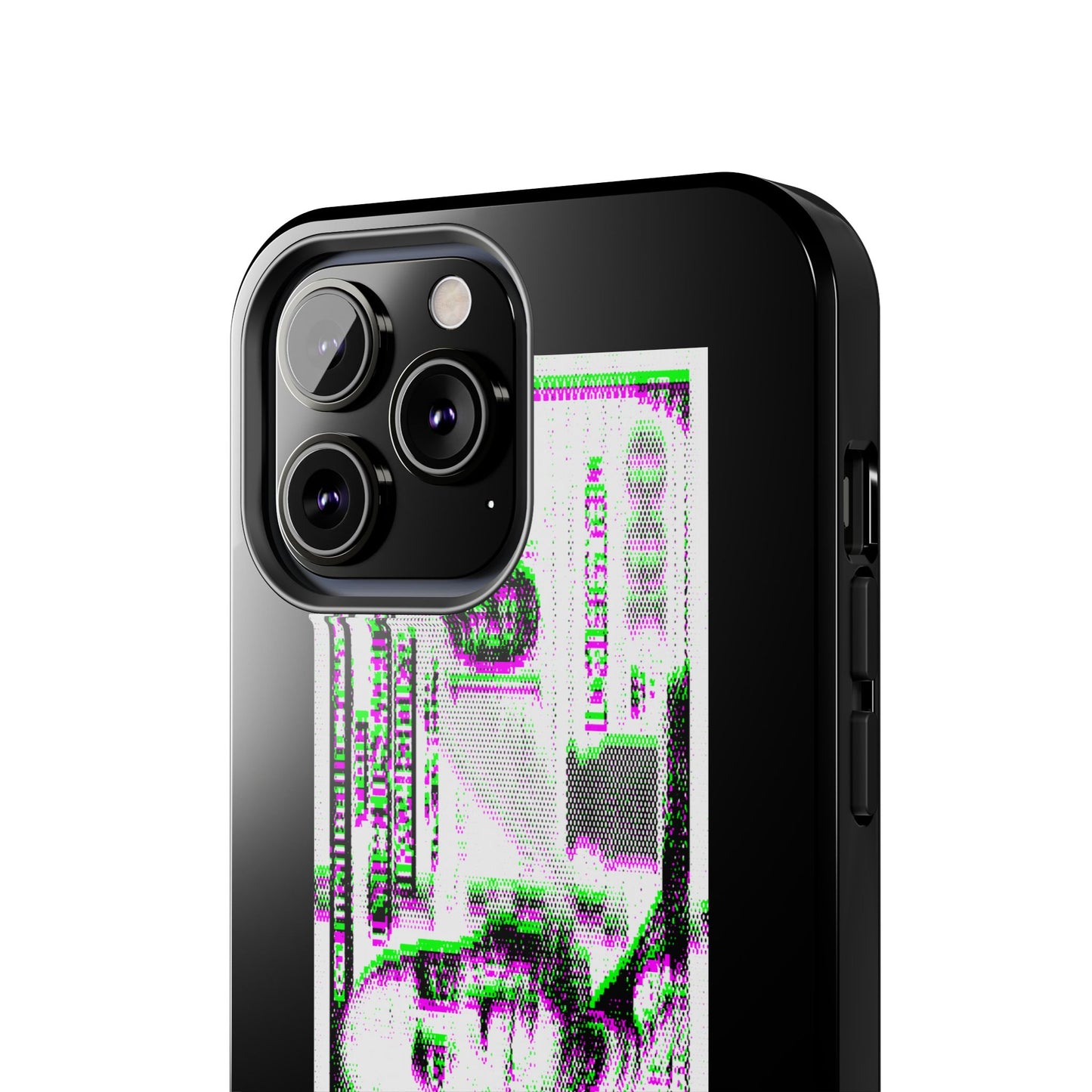 100 Dollars Bill - Green/Magenta Glitch - Phone Case