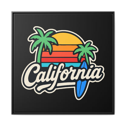 California Surf Vibes - Framed Canvas