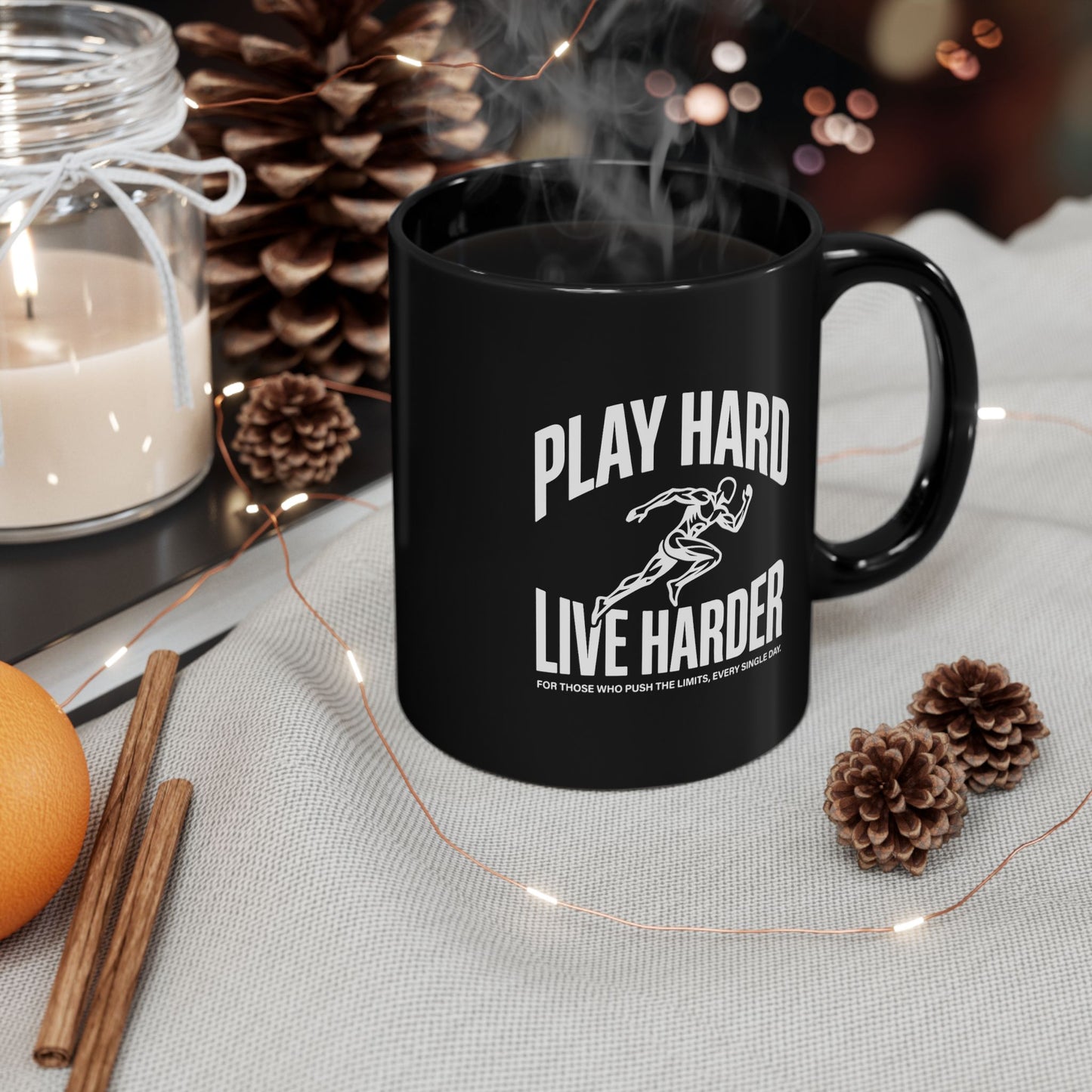 Play Hard / Live Harder - Black Mug