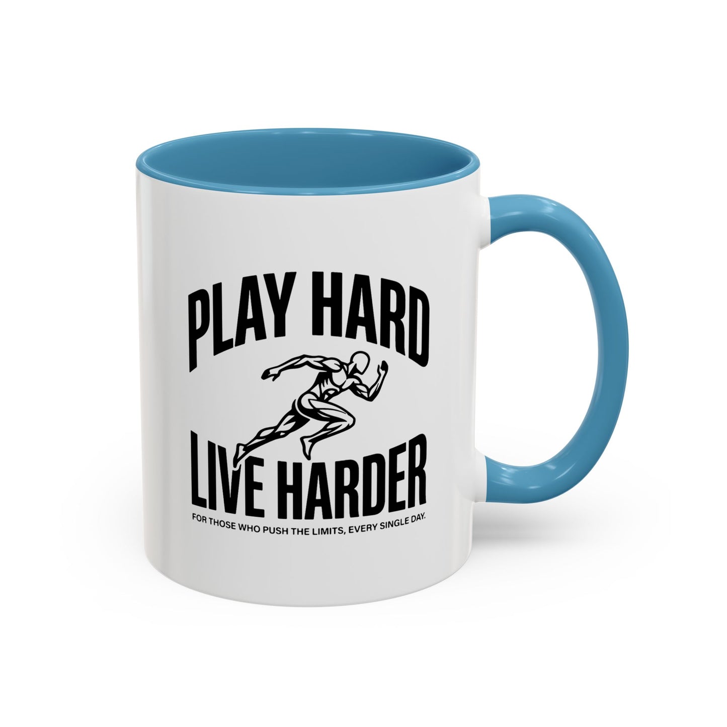 Play Hard / Live Harder - Color Accent Mug