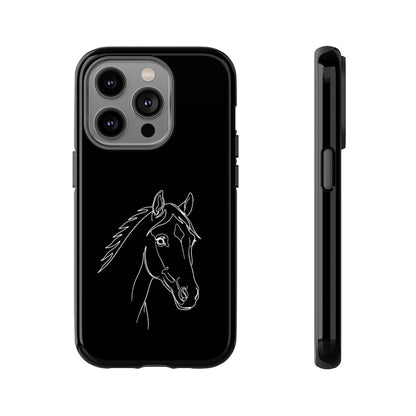 Horse Portrait Sketch - Tough Phone Case