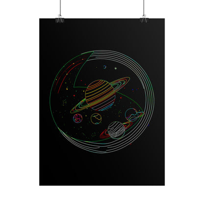 Galactic Rolled Posters, Space Wall Art, Planetary Decor, Astronaut Gift, Astronomy Print
