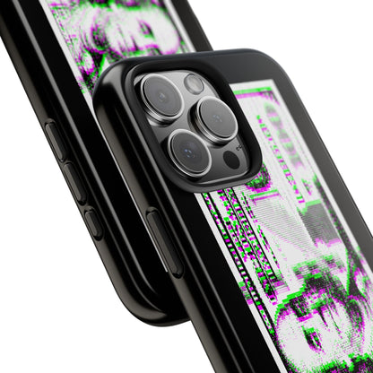 100 Dollars Bill - Green/Magenta Glitch - Phone Case