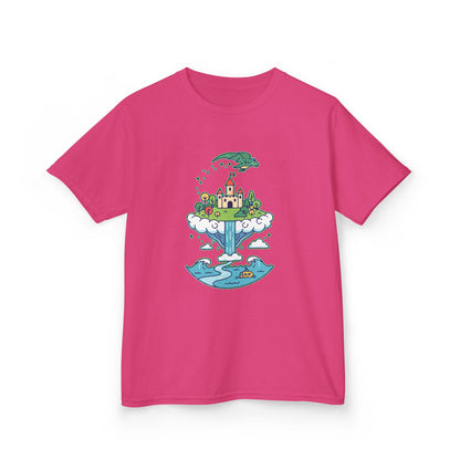 Floating Castle Dragon - Magical Fantasy Island - Kids Tee