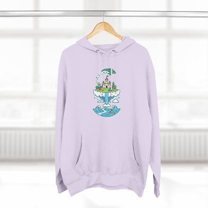 Floating Castle Dragon - Magical Fantasy Island - Hoodie