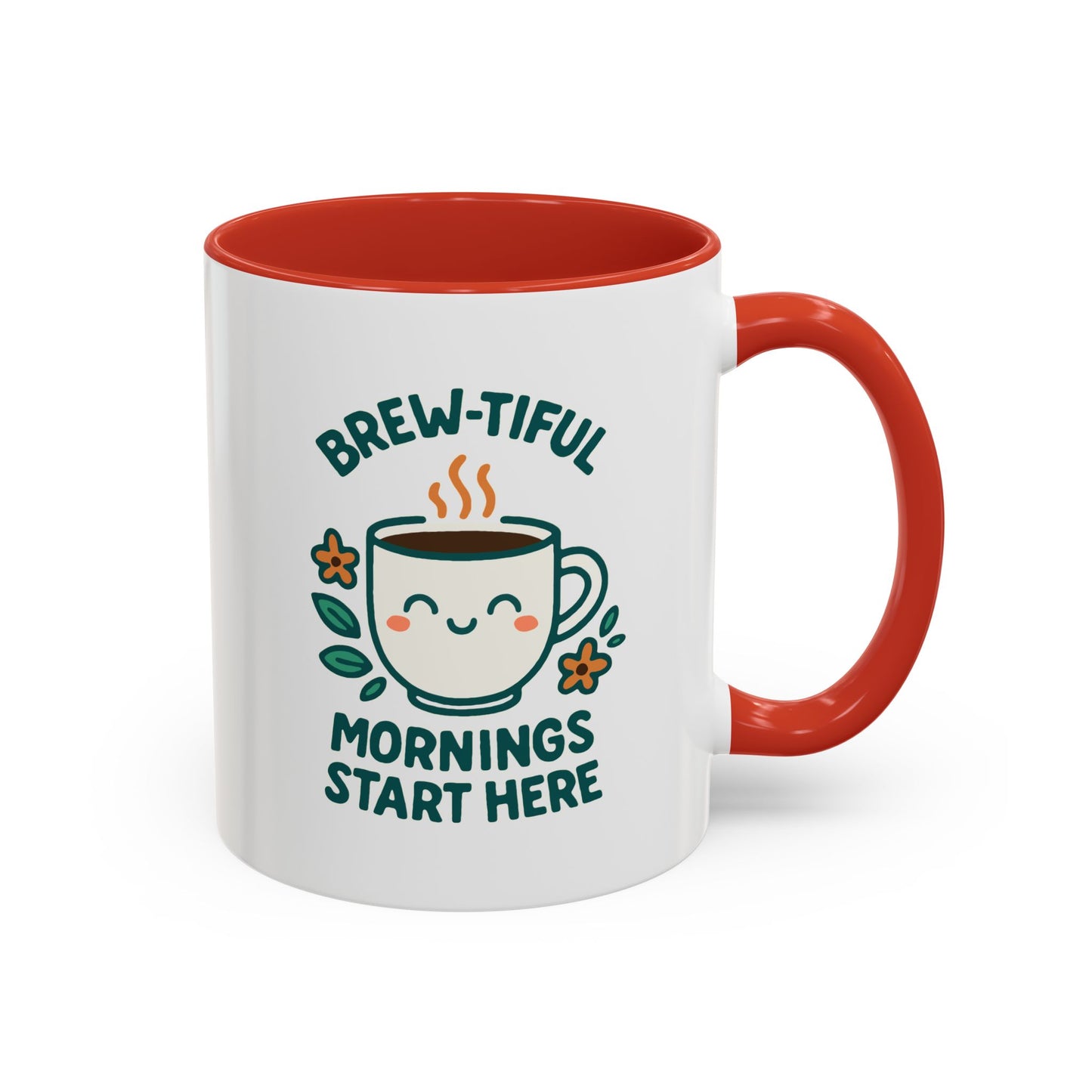Brew-tiful Mornings Coffee Mug, Cute Coffee Cup for Morning Rituals, Perfect Gift for Coffee Lovers, Birthdays, Home Decor