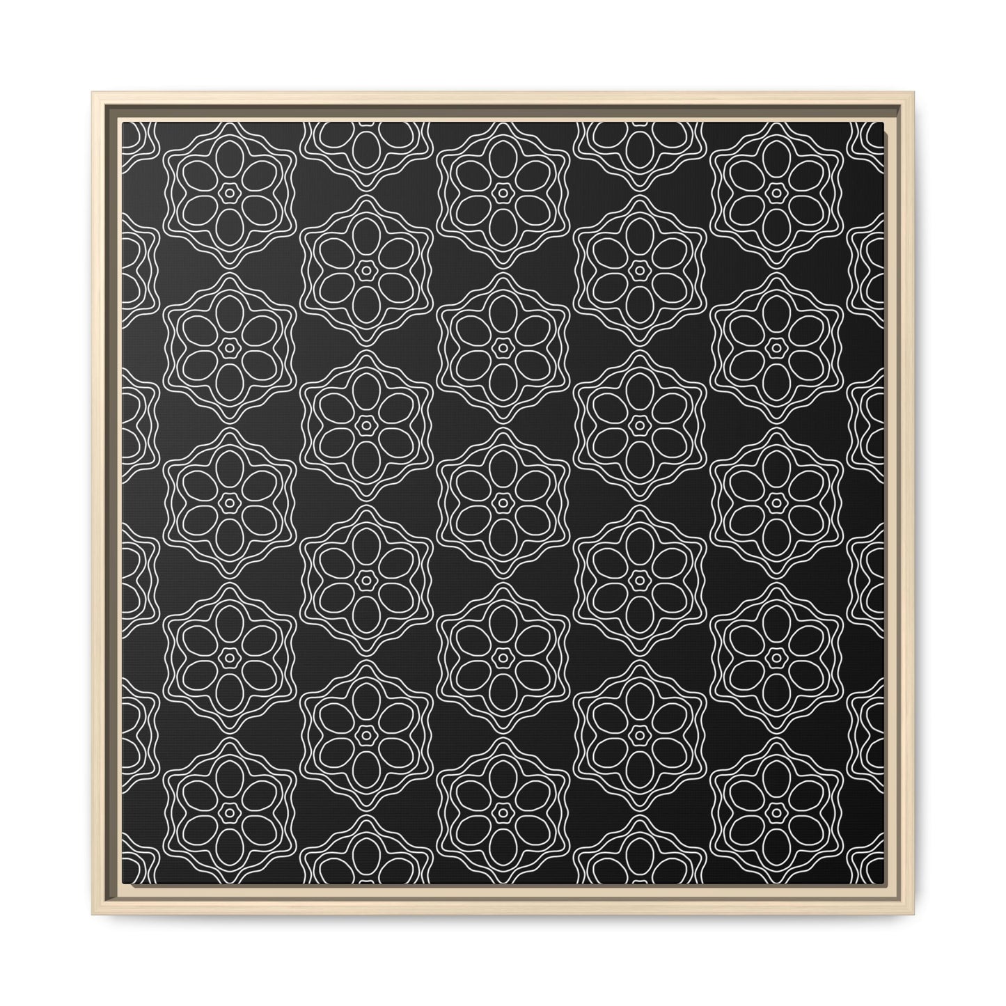 Geometric Sacred Flower - Framed Canvas