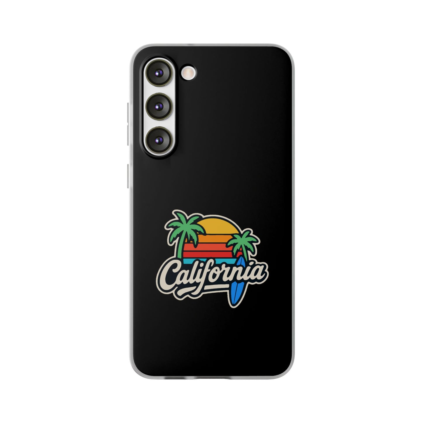 California Sunset Flexi Case, Tropical Phone Cover, Summer Vibe Accessory, Surfer Gift, Personalized Mobile Case
