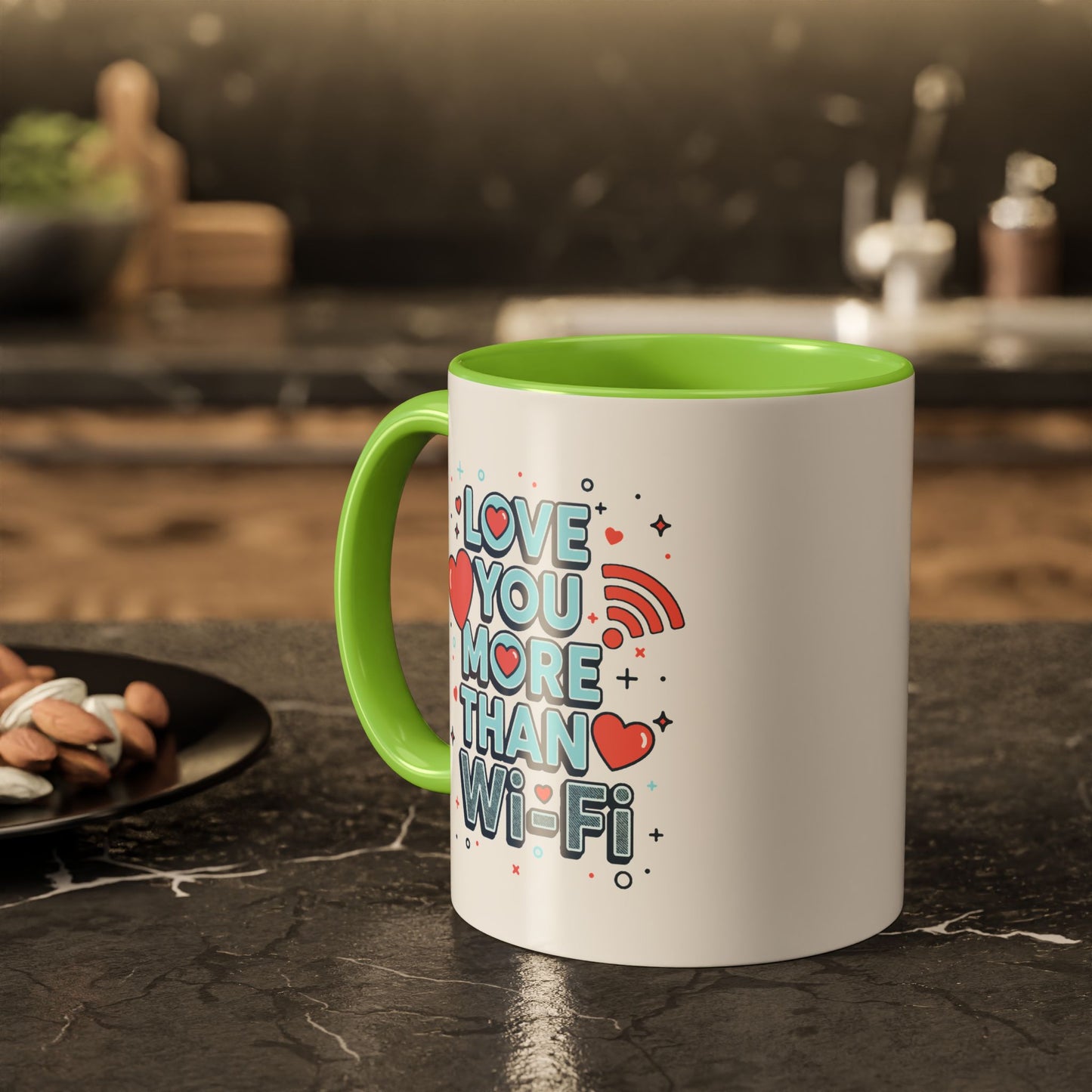 Love You More Than Wi‑Fi - Colorful Mug