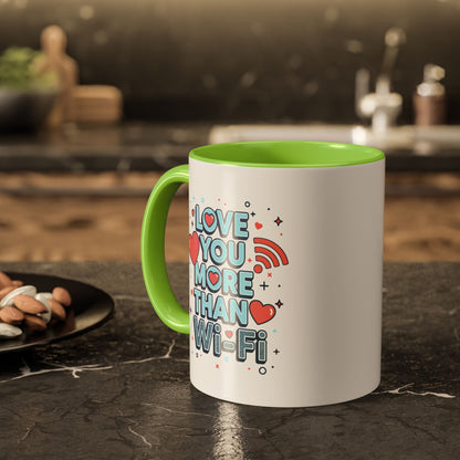 Love You More Than Wi‑Fi - Colorful Mug