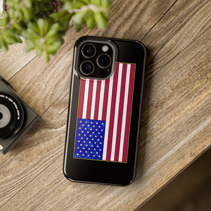 New Glory American Flag (Gold Edge Edition) - Magnetic Phone Case