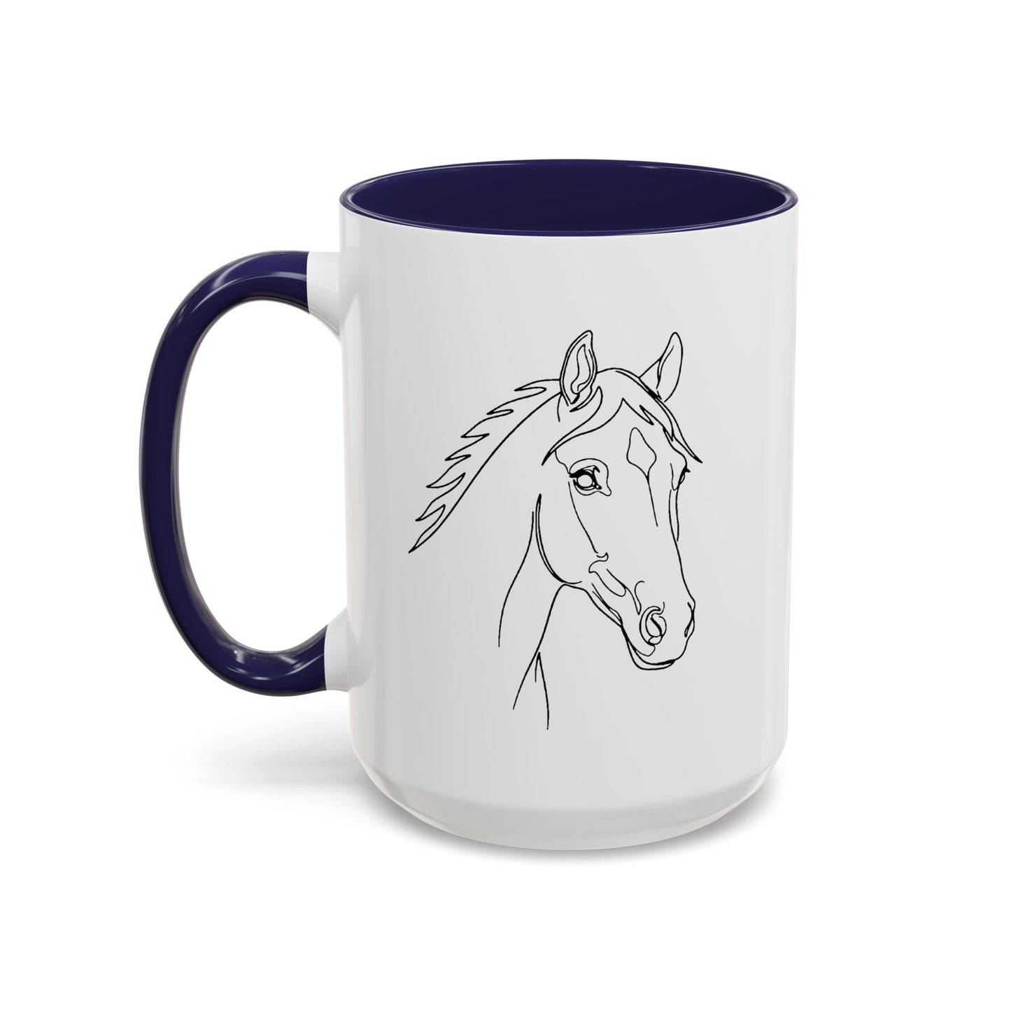 Horse Portrait Sketch - Color Accent Mug