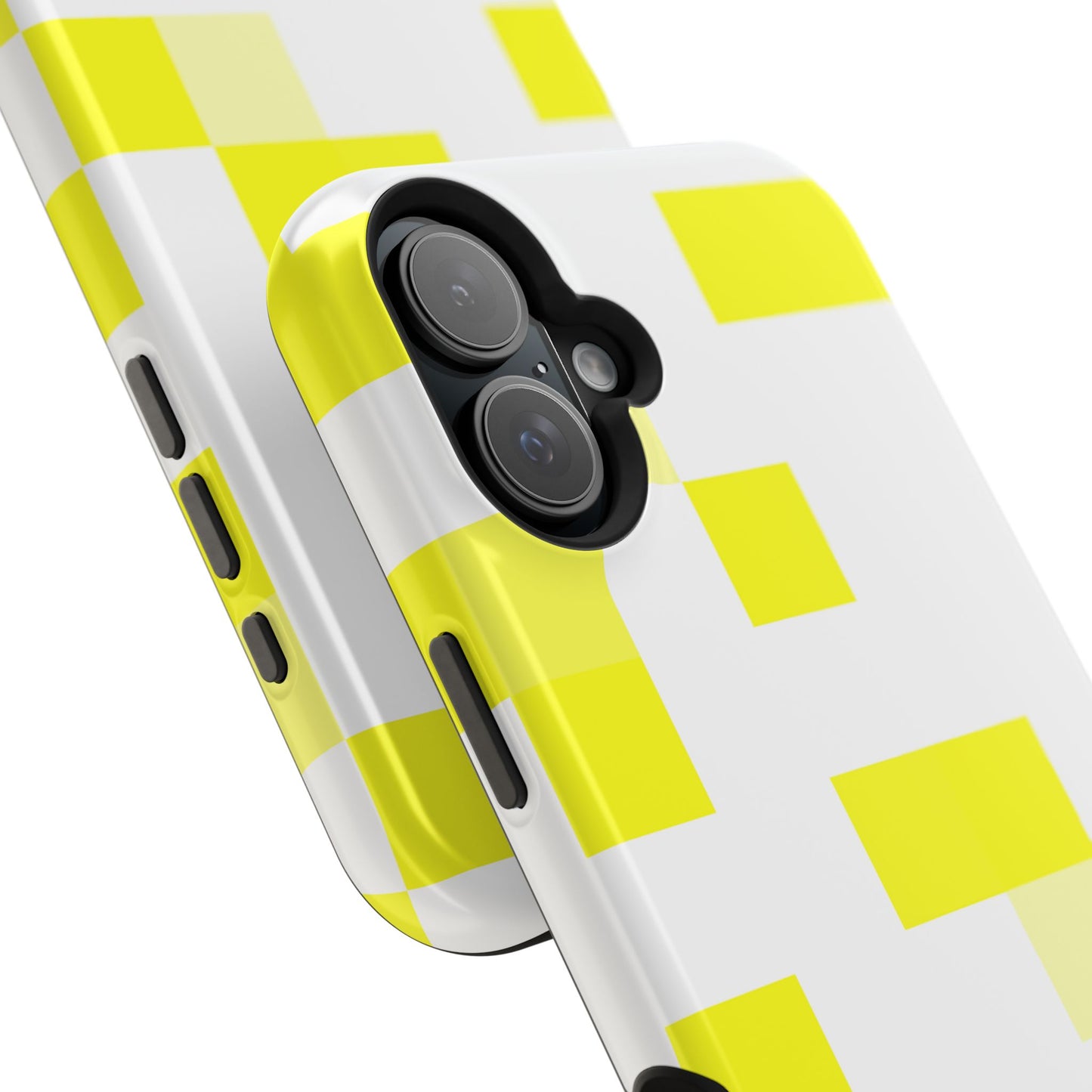 Yellow Pixel Grid -  Magnetic Phone Case