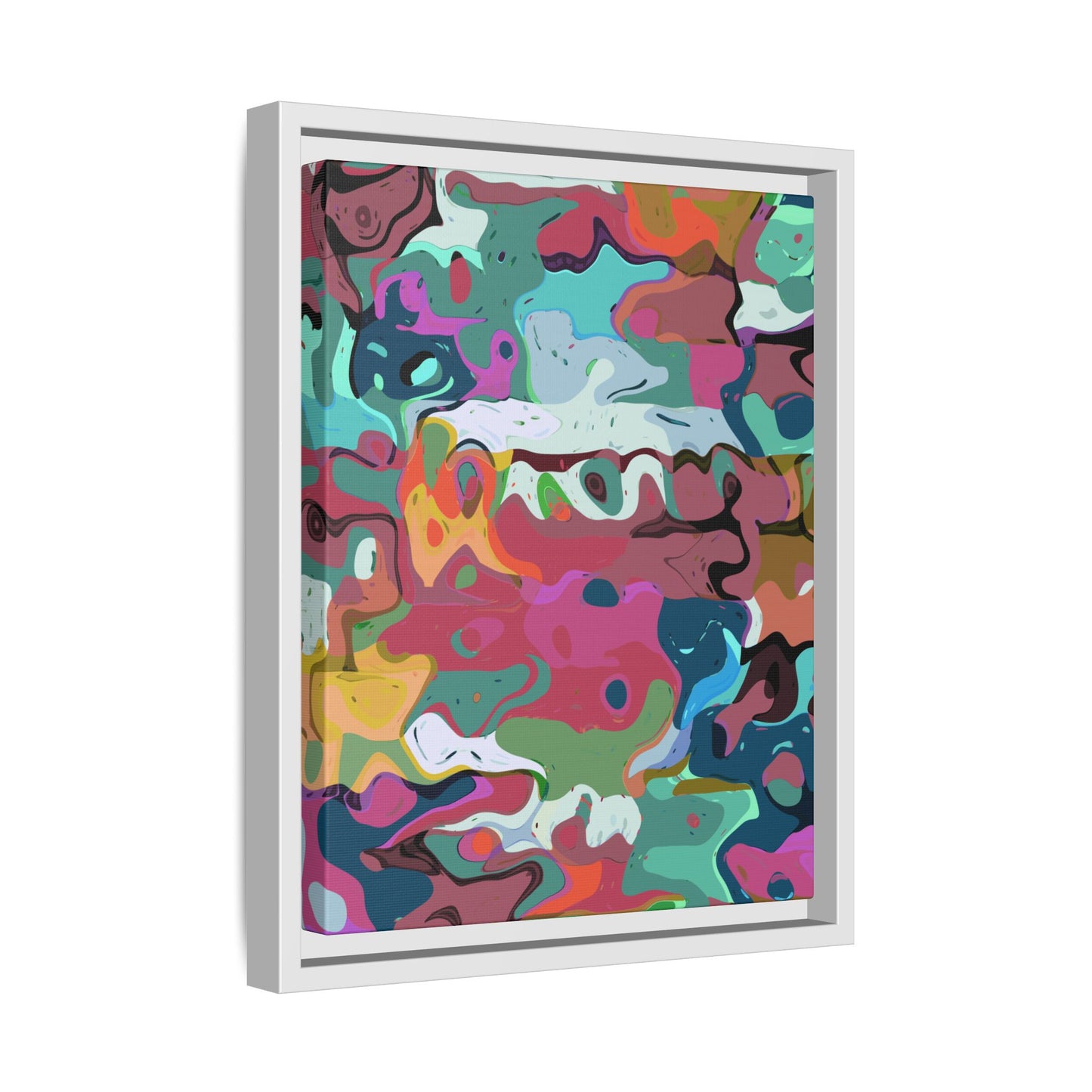 Colorful Abstract Marble - Framed Canvas