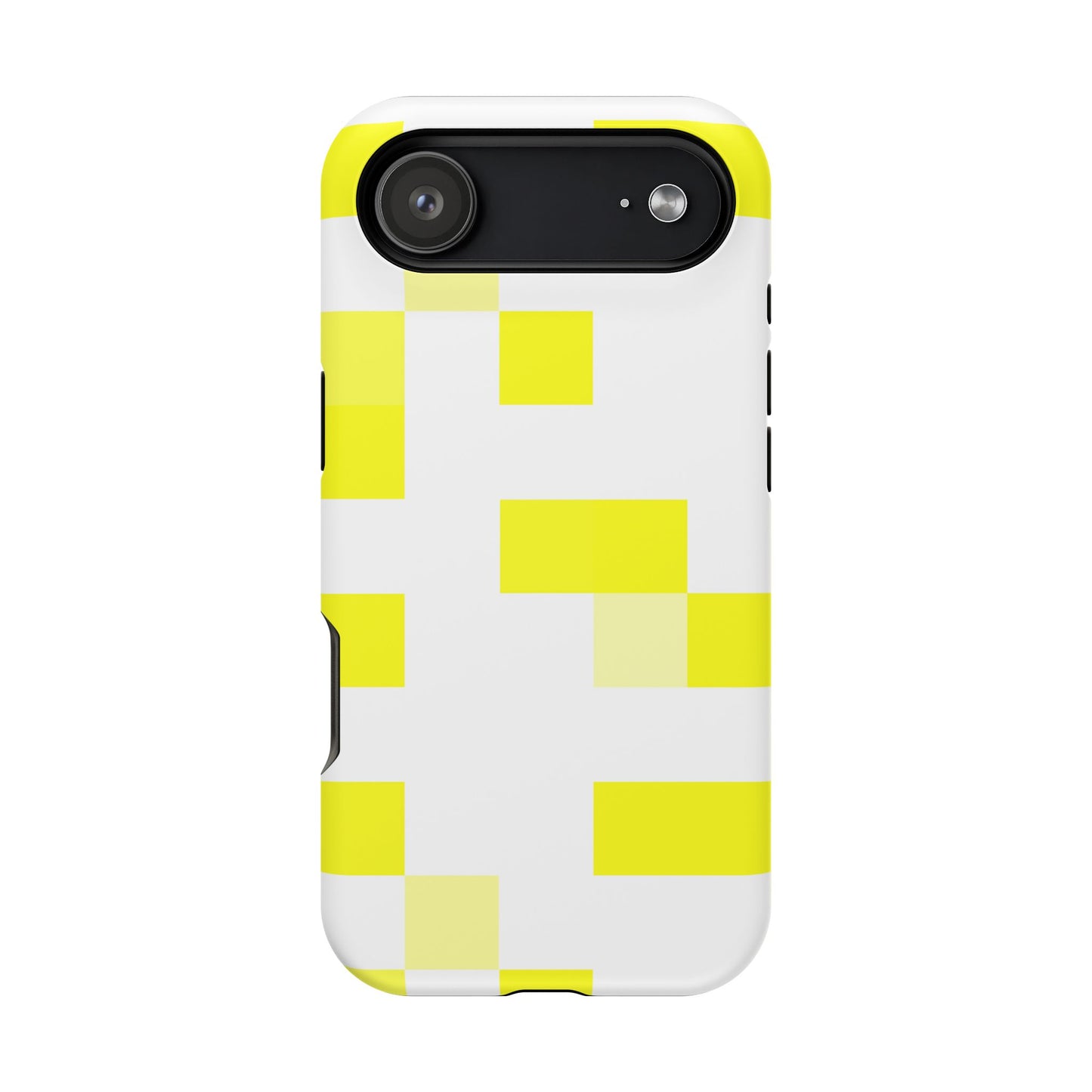 Yellow Pixel Grid -  Magnetic Phone Case