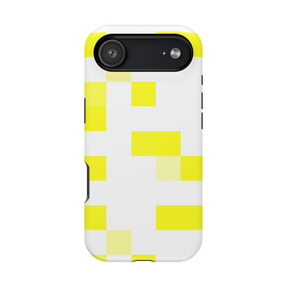 Yellow Pixel Grid -  Magnetic Phone Case