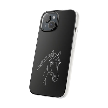 Horse Portrait Sketch - Flexi Phone Case