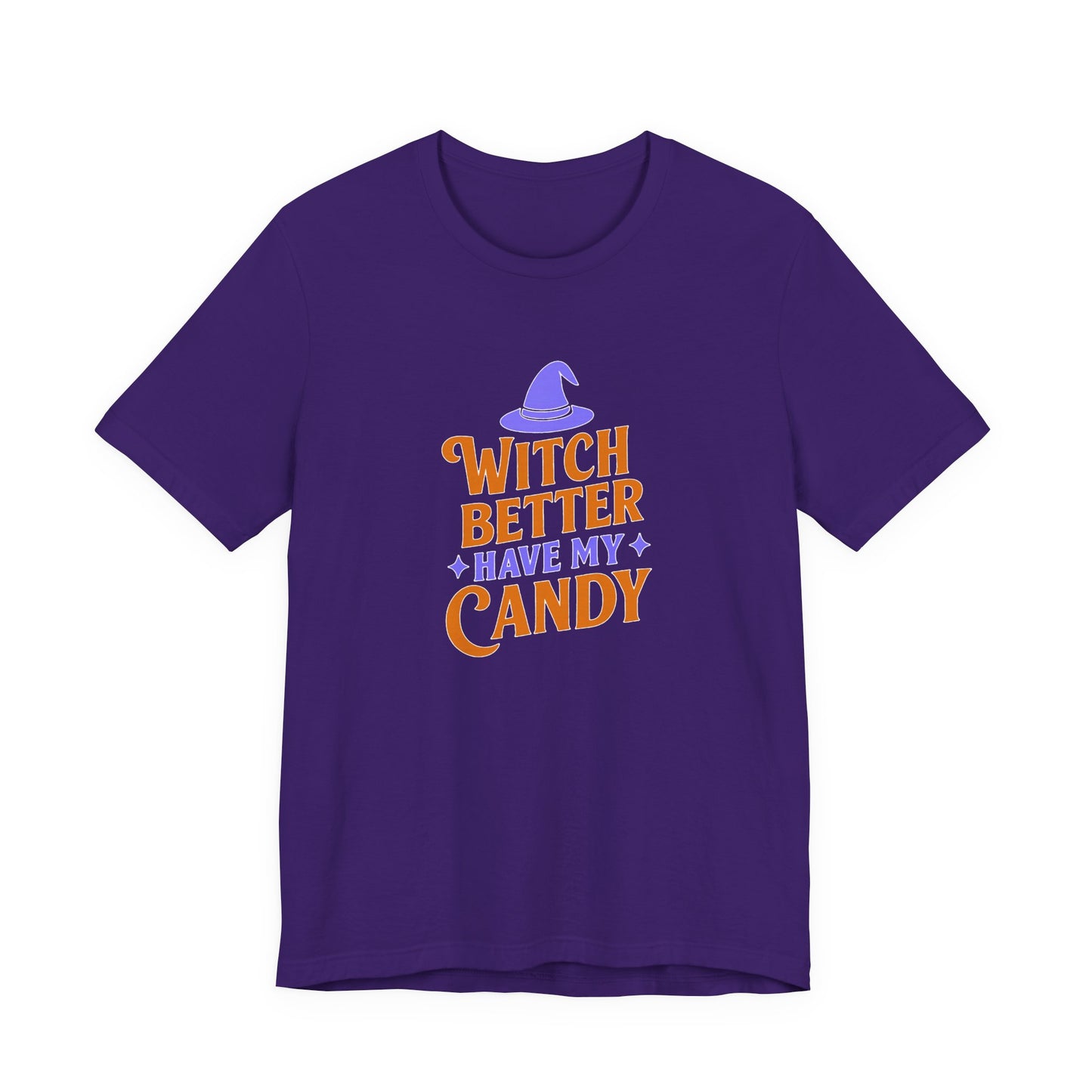 Halloween Witch Candy Tee, Funny Halloween Shirt, Unisex Halloween T-Shirt, Casual Fall Apparel, Trick or Treat Outfit