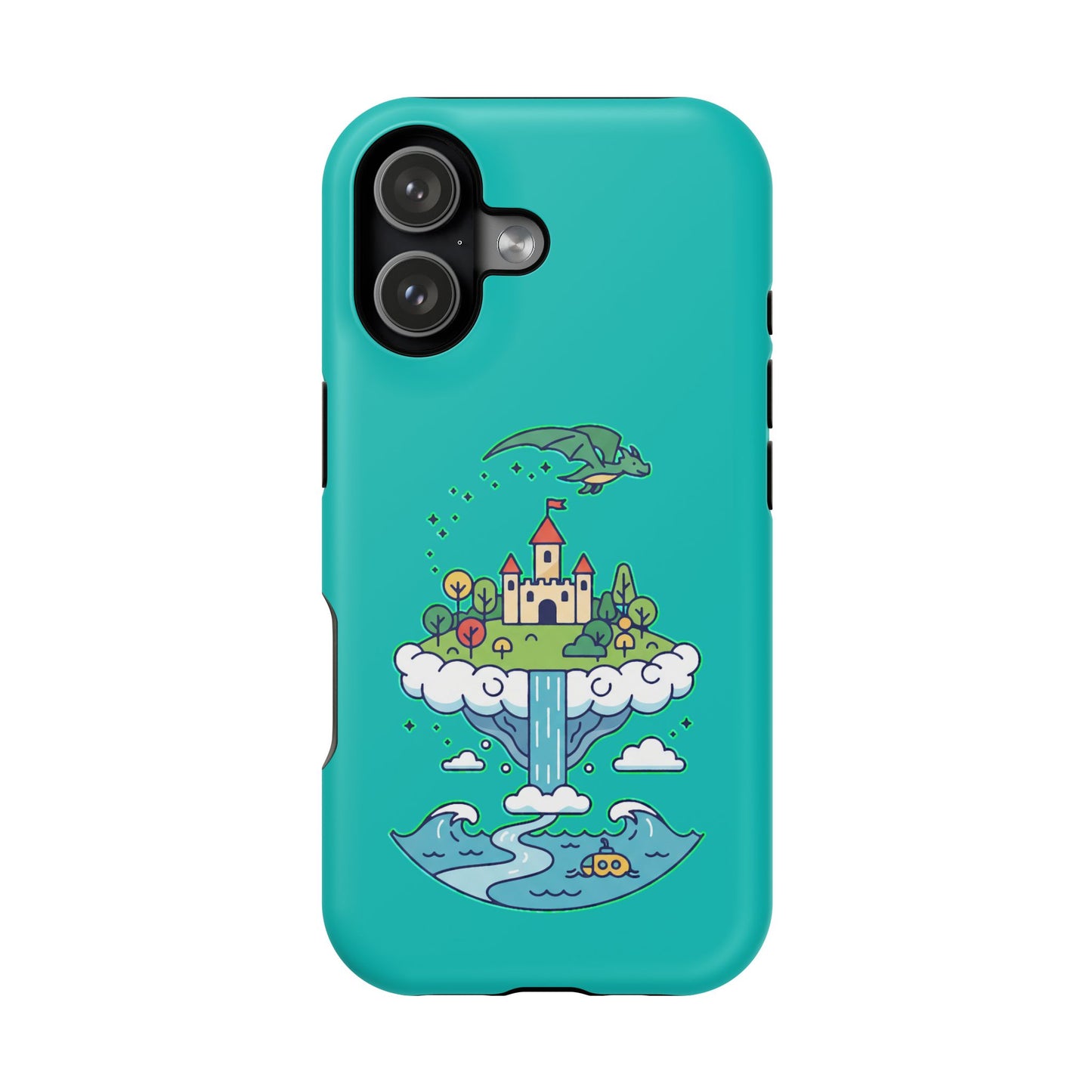 Floating Castle Dragon - Magical Fantasy Island - Magnetic Phone Case