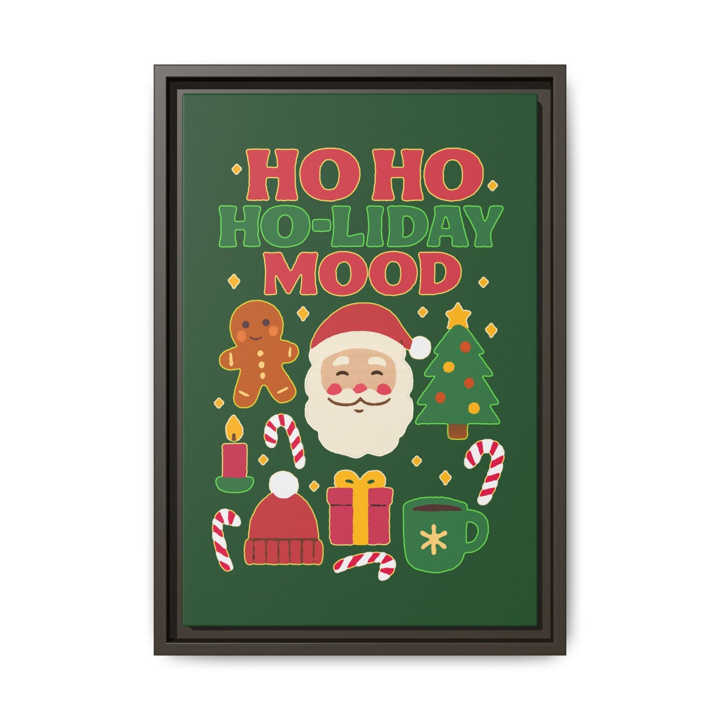 Ho Ho Ho-liday Mood - Framed Canvas