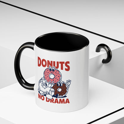 Donuts No Drama - Color Accent Mug