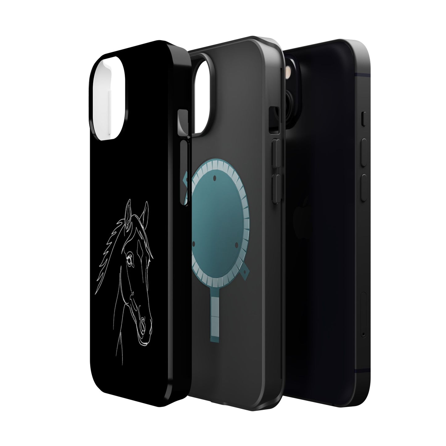 Horse Portrait Sketch - Magnetic Phone Case
