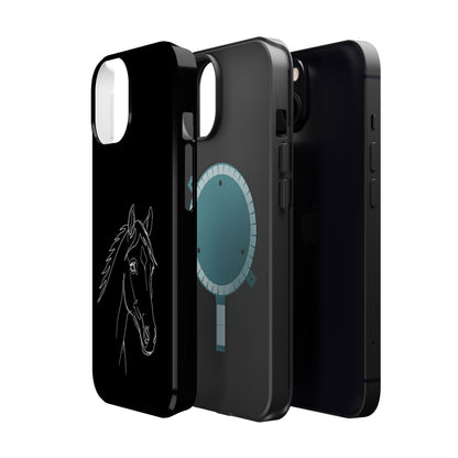 Horse Portrait Sketch - Magnetic Phone Case