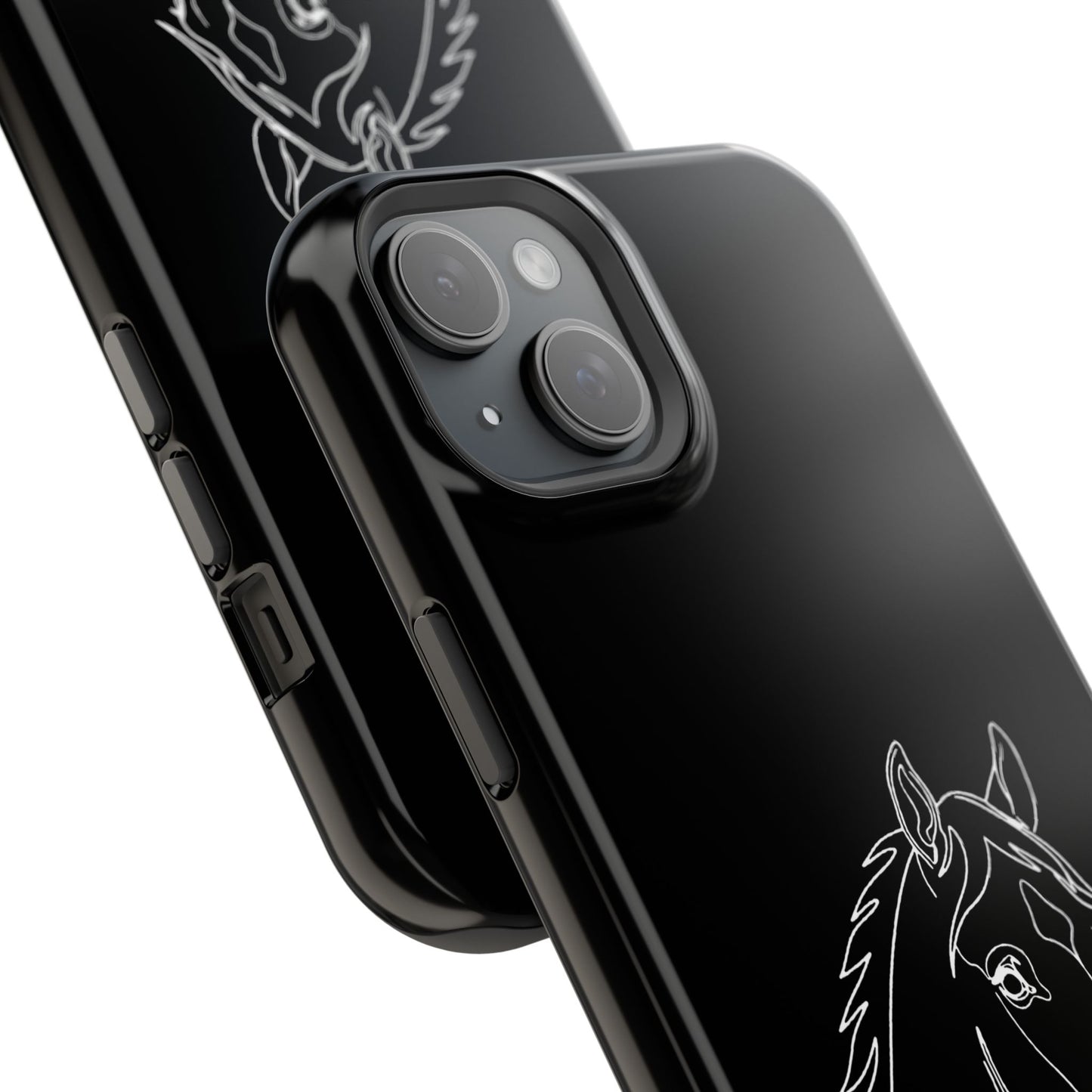 Horse Portrait Sketch - Magnetic Phone Case