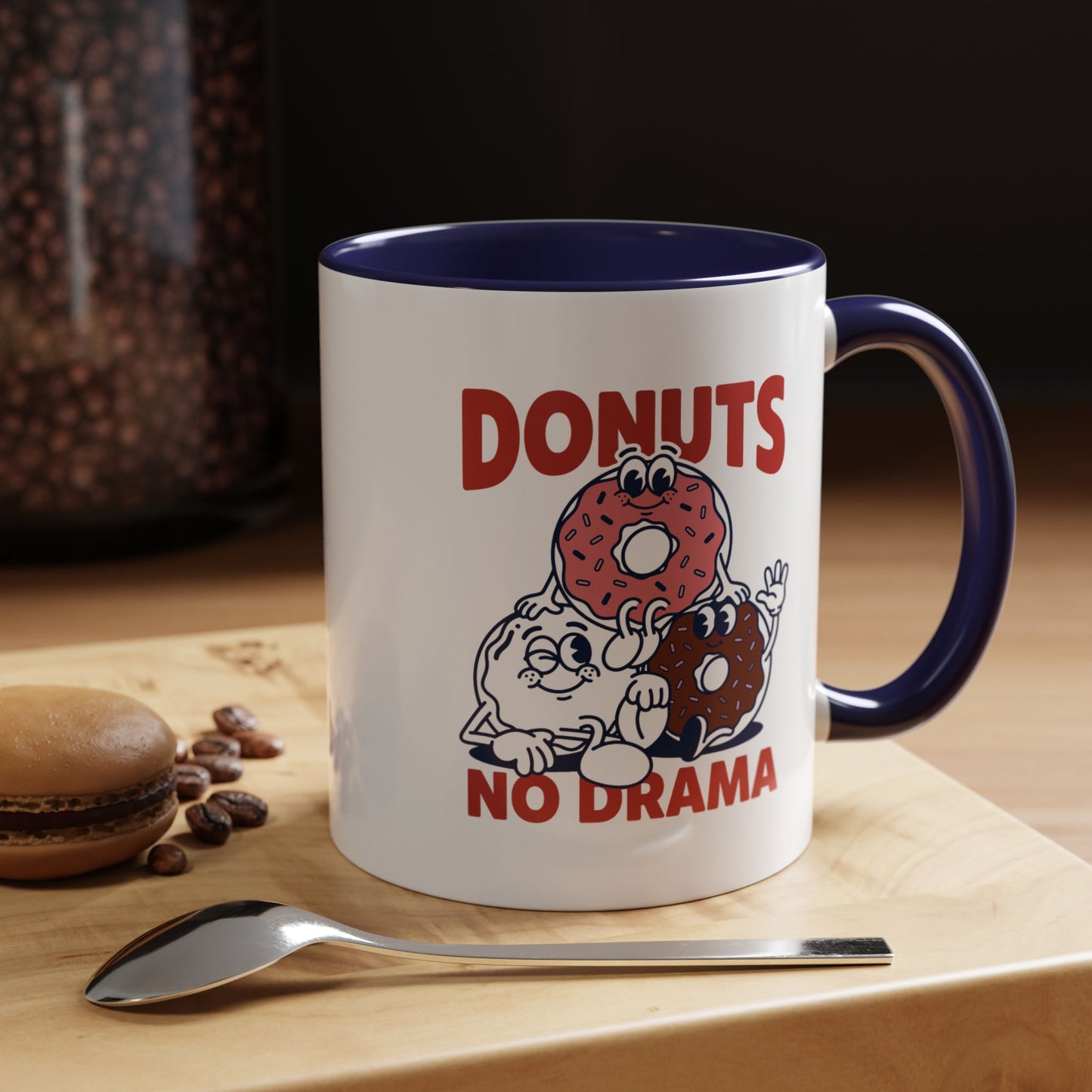 Donuts No Drama - Color Accent Mug