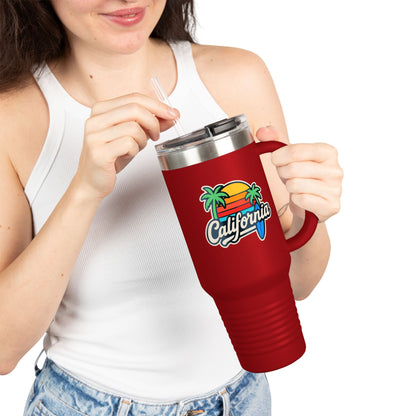 California Insulated Travel Mug - 40oz, Perfect for Road Trips, Outdoor Adventures, Gift for Travelers, Beach Lovers, Summer Vibes