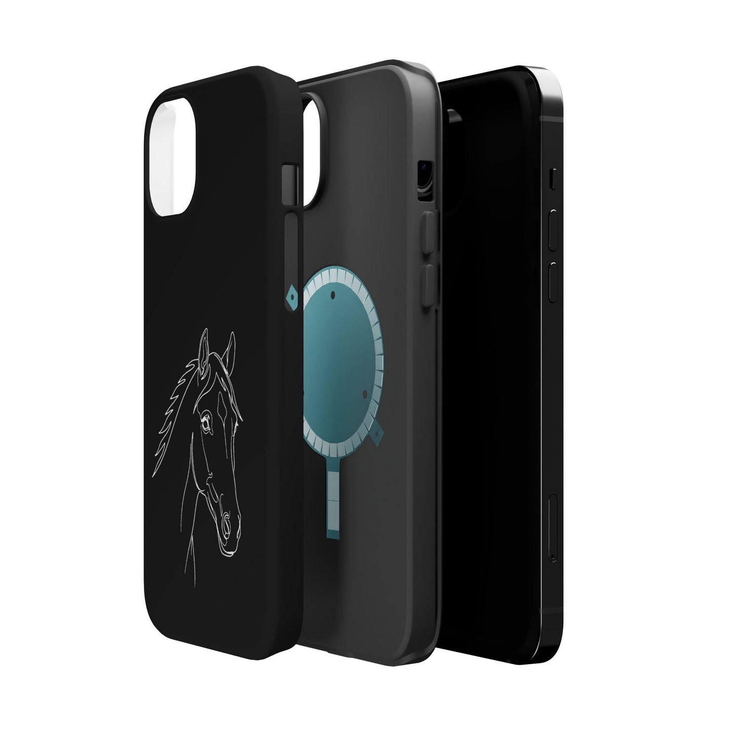 Horse Portrait Sketch - Magnetic Phone Case