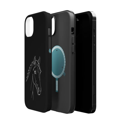 Horse Portrait Sketch - Magnetic Phone Case