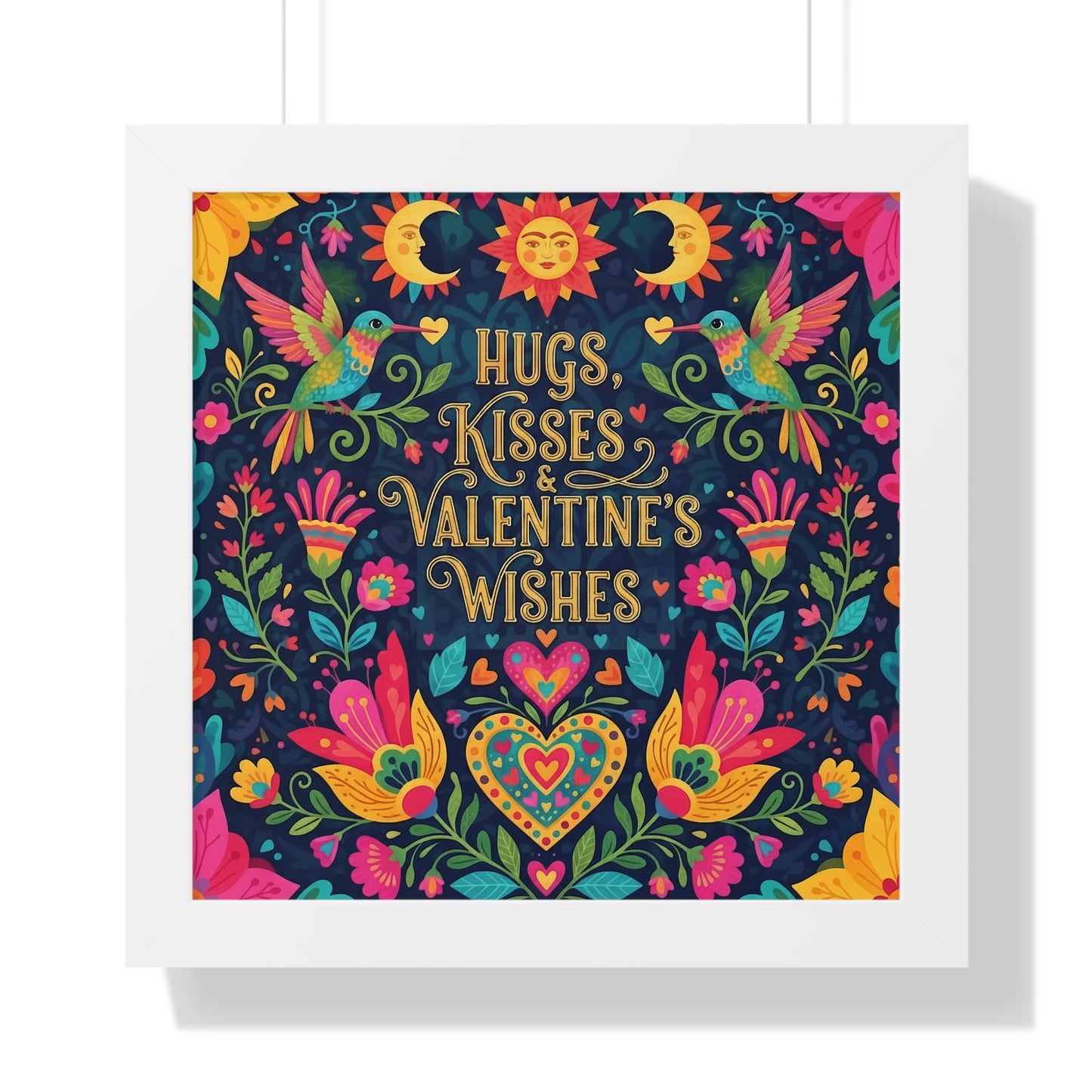 Hugs, Kisses & Valentine’s Wishes - Framed Poster