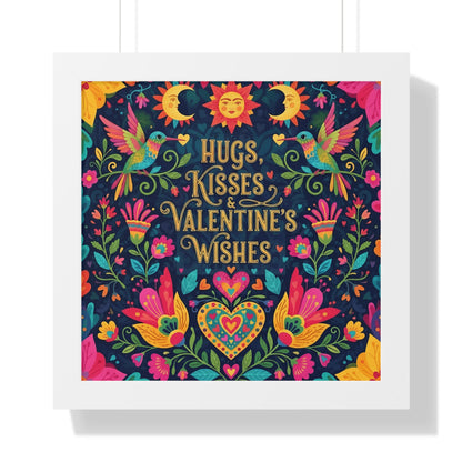 Hugs, Kisses & Valentine’s Wishes - Framed Poster