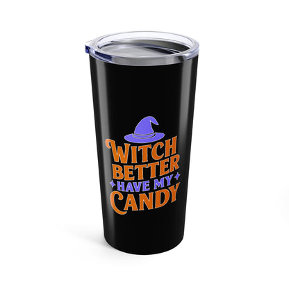 Spooky Themed Tumbler for Witches, Halloween Gift, Holiday Drinkware, Magical Travel Mug, Witchy Accessories