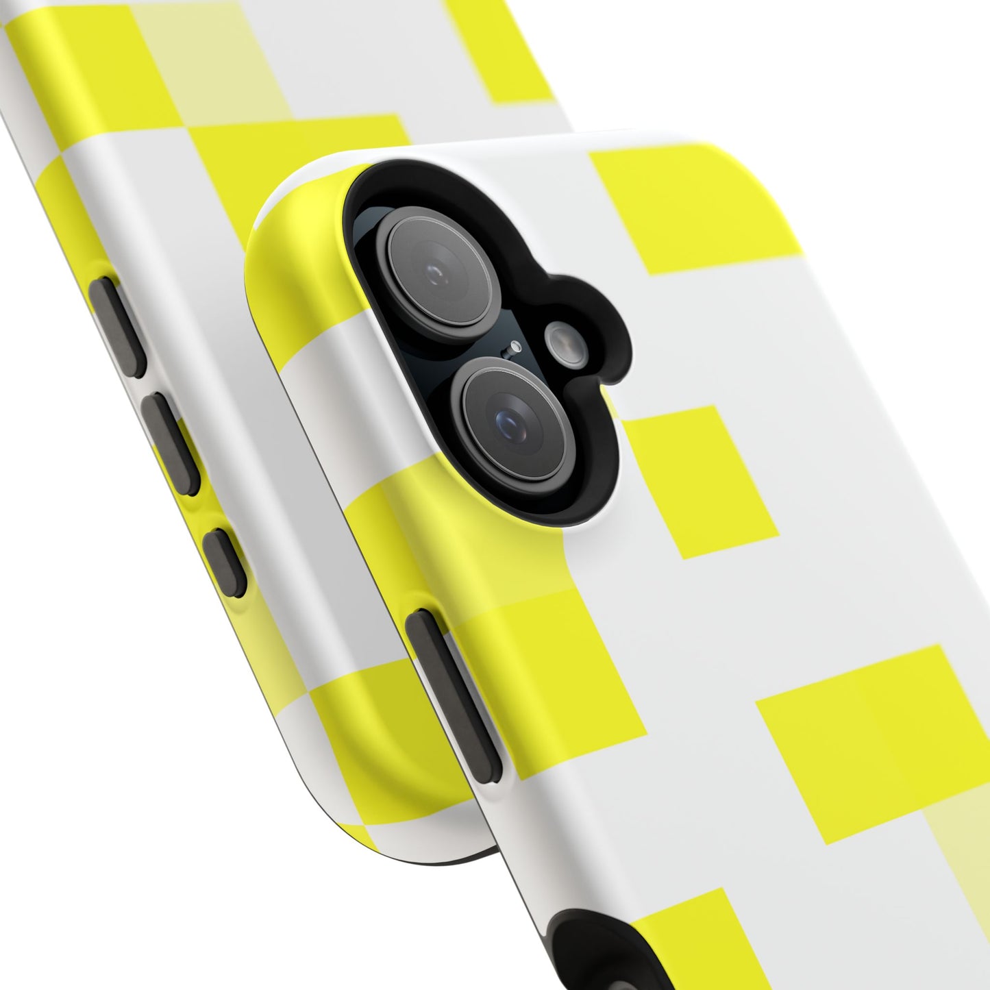 Yellow Pixel Grid -  Magnetic Phone Case