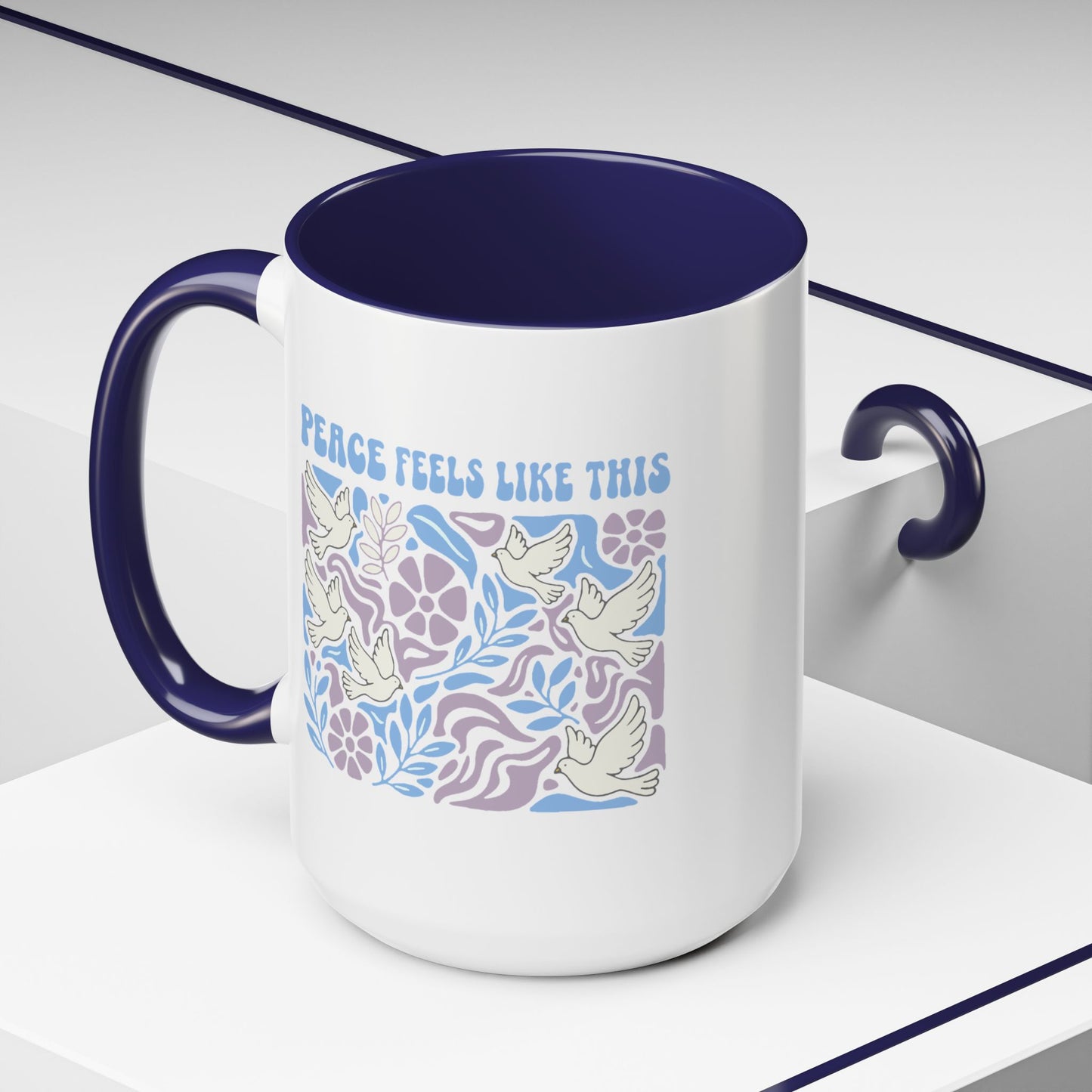 Peace Feels Like This - Color Accent Mug