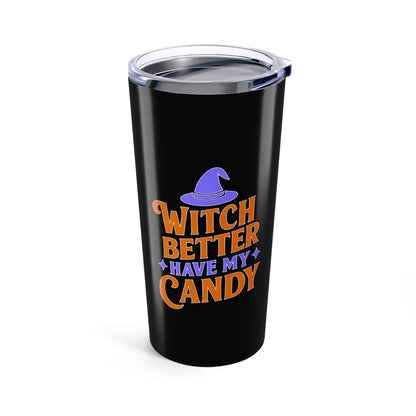 Spooky Themed Tumbler for Witches, Halloween Gift, Holiday Drinkware, Magical Travel Mug, Witchy Accessories