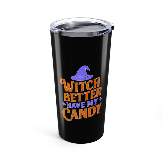 Spooky Themed Tumbler for Witches, Halloween Gift, Holiday Drinkware, Magical Travel Mug, Witchy Accessories