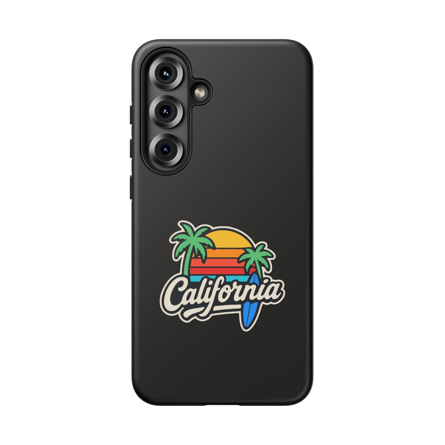 California Sunset Phone Case, Tropical Cell Phone Cover, Beach Lover Gift, Summer Vibes Accessory, Surfing Decor, Personalized Case