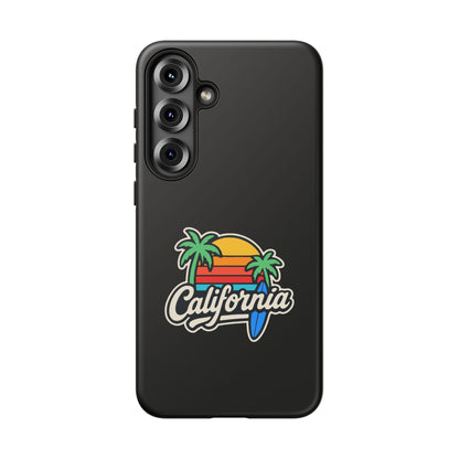 California Sunset Phone Case, Tropical Cell Phone Cover, Beach Lover Gift, Summer Vibes Accessory, Surfing Decor, Personalized Case