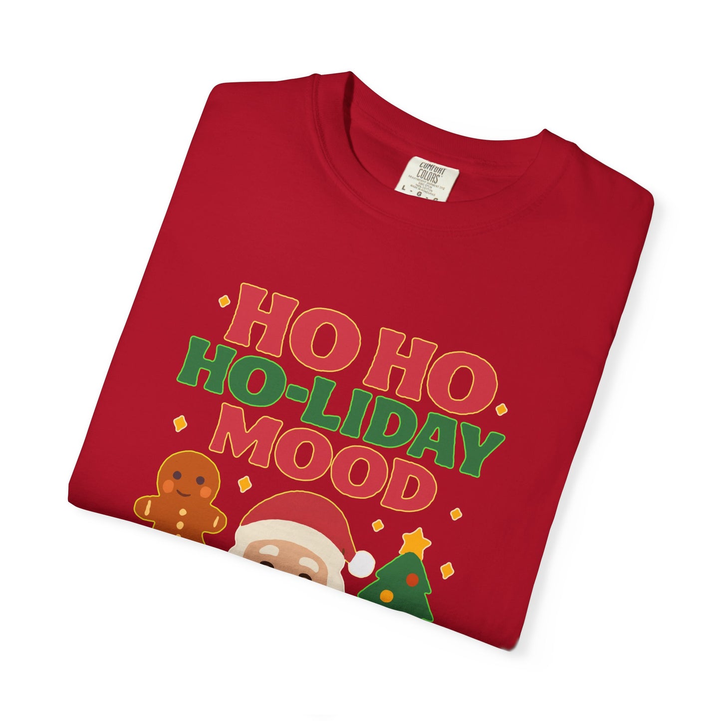 Festive Unisex T-Shirt, Ho Ho Ho-liday Mood, Christmas Shirt, Holiday Wear, Gift for Him/Her, Cozy Season Tee